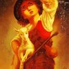 Boy With Goat And Hat Art Paint By Number