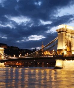 Budapest Szechenyi Chain Bridge Paint By Number