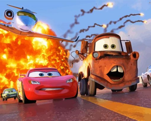 Cars 2 Animated Movie Paint By Number