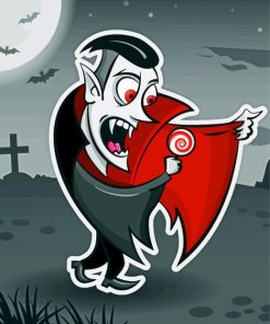 Cartoon Vampire Dracula Paint By Number