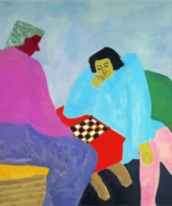 Checker Players By Milton Avery Paint By Number