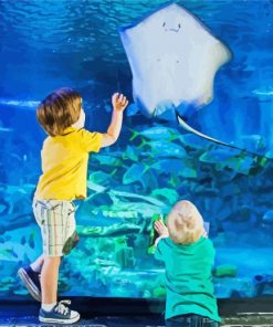 Children Watching Sea Life Paint By Number