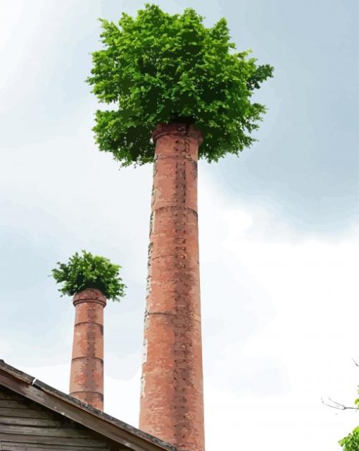 Chimney Reclaiming Nature Paint By Number