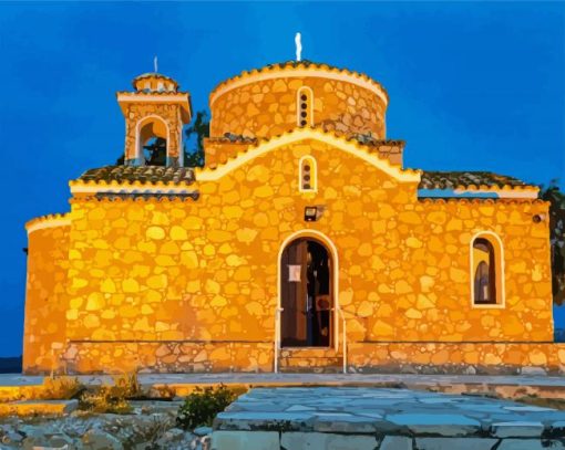 Church Of Profitis Elias Protaras Paint By Number