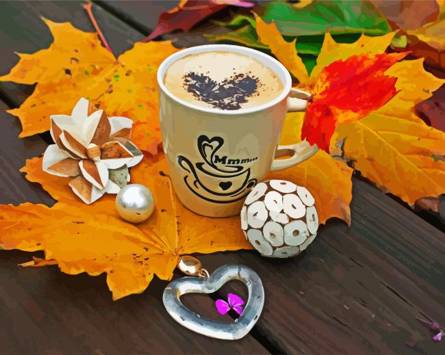 Coffee And Autumn Leaves Paint By Numbers Coffee And Autumn Leaves Paint By Number