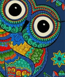 Colorful Mandala Bird Owl Paint By Number