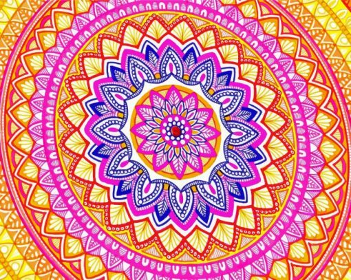 Colorful Mandala Art Paint By Number