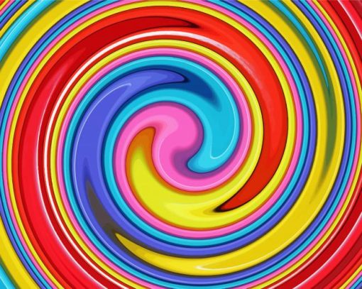 Colorful Spiral Art Paint By Number