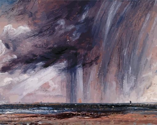 Rainstorm Over The Sea Paint By Number