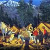 Cowboy Camping Art Paint By Number