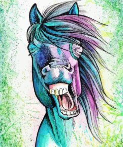 Funny Horse Art Paint By Number