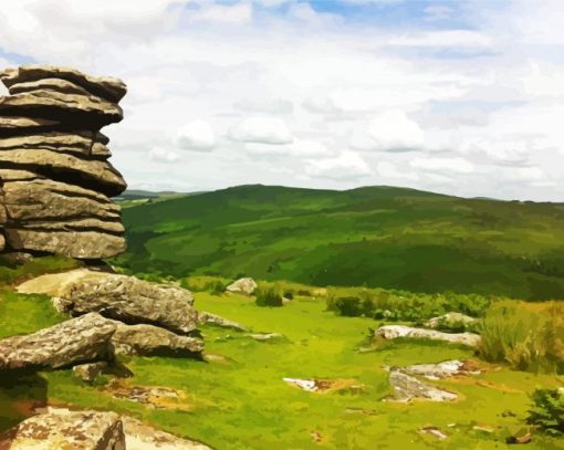 Dartmoor National Park Landscape Paint By Number