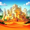 Desert Town Illustration Paint By Number