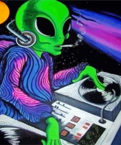 Dj Mixer Alien Paint By Number