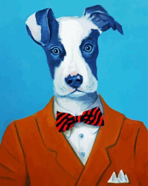 Dog In A Classy Suit Paint By Number