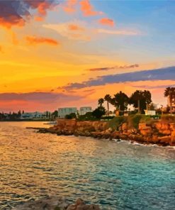 Fig Tree Bay Beach At Sunset Paint By Number