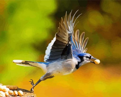 Flying Blue Jays Paint By Number