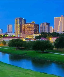 Fort Worth At Night Paint By Number