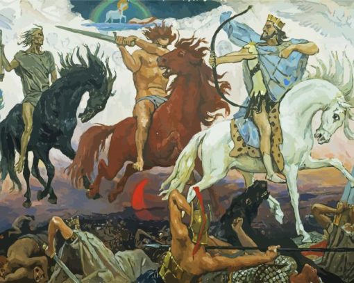 Four Horsemen Of The Apocalypse Art Paint By Number