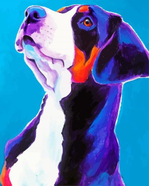 Greater Swiss Mountain Dog Art Paint By Number