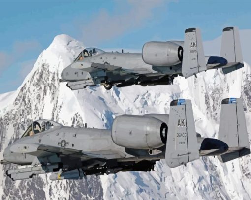 Grey Fairchild A 10 Thunderbolt II Paint By Number