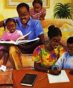 Happy Black Family Paint By Number