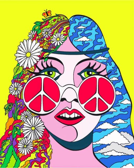 Hippie Girl Art Paint By Number