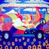 Hippie Volkswagen Camper Paint By Number