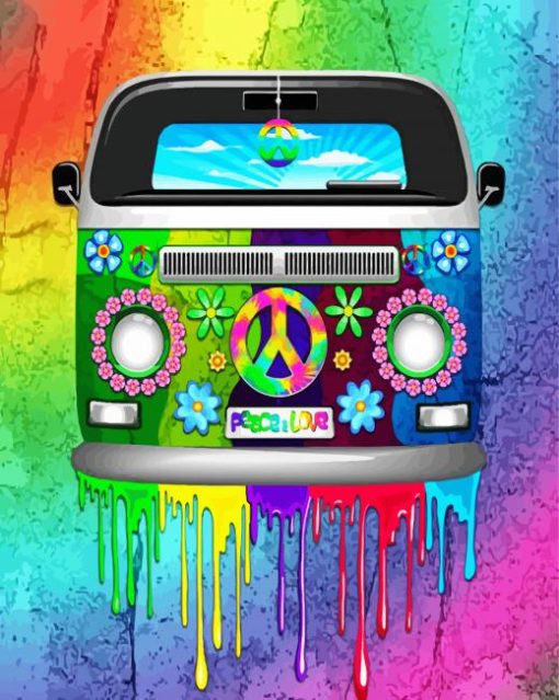 Hippie Van Art Paint By Number