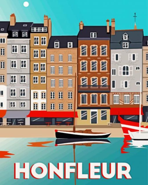 Honfleur France Poster Paint By Number