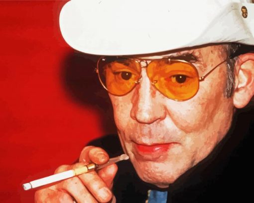 Hunter Stockton Thompson With Glasses Paint By Number