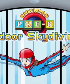 Indoor Skydiving Cartoon Paint By Number