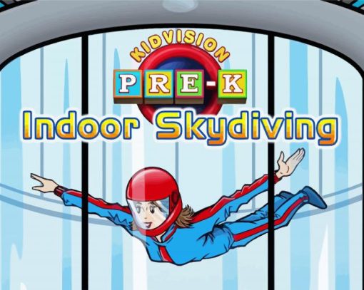 Indoor Skydiving Cartoon Paint By Number