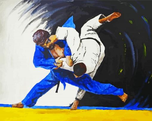 Judo Players Art Paint By Number