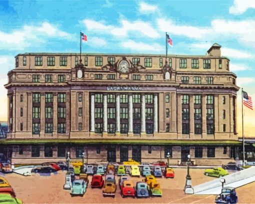 Lackawanna Train Station Scranton Building Art Paint By Number