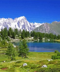 Lake In The Alps Paint By Number