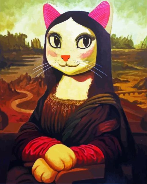 Mona Lisa Cat Art Paint By Number