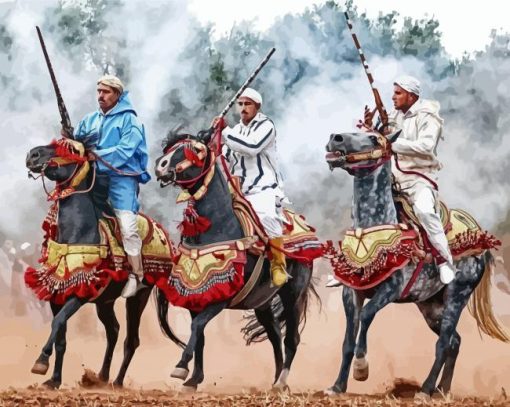 Moroccan Horse Show Paint By Number