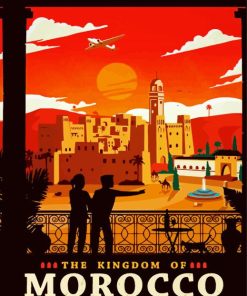 Morocco Vintage Travel Poster Paint By Number