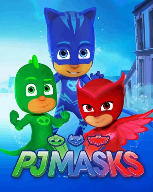 Aesthetic PJ Masks Poster Paint By Number