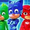 Aesthetic PJ Masks Superheros Paint By Number