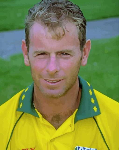 Paul Reiffel Ancient Cricketer Paint By Number