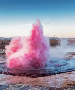 Pink Hot Springs Paint By Number