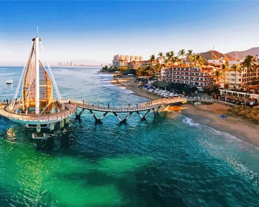 Puerto Vallarta In Mexico Paint By Number