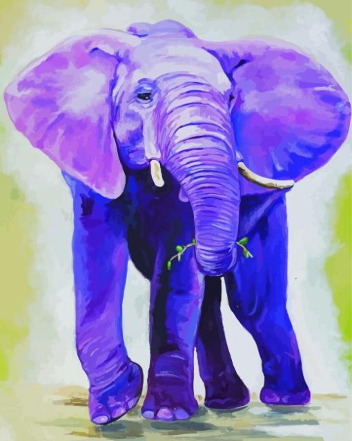 Purple Elephant Paint By Number