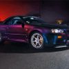 Purple Nissan Skyline Paint By Number