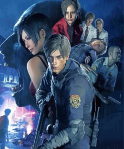 Resident Evil Video Game Characters Paint By Number