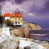 Robin Hoods Bay And Lightning Paint By Number