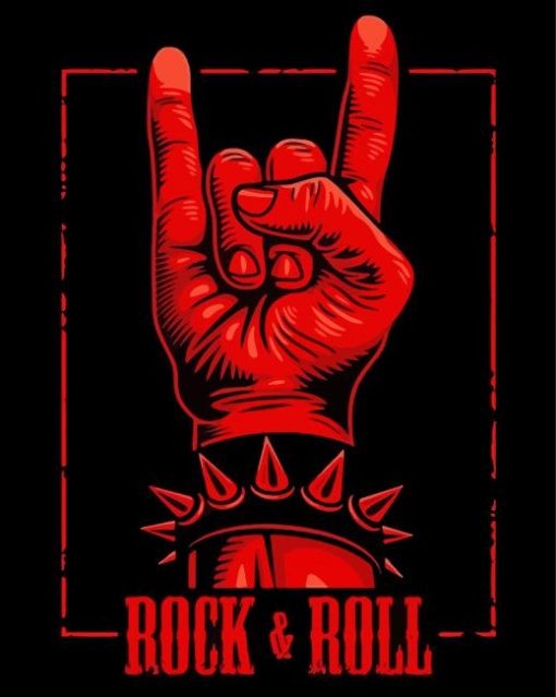 Rock And Roll Sign Paint By Number