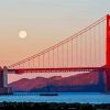 San Francisco Bridge And Moon Paint By Number